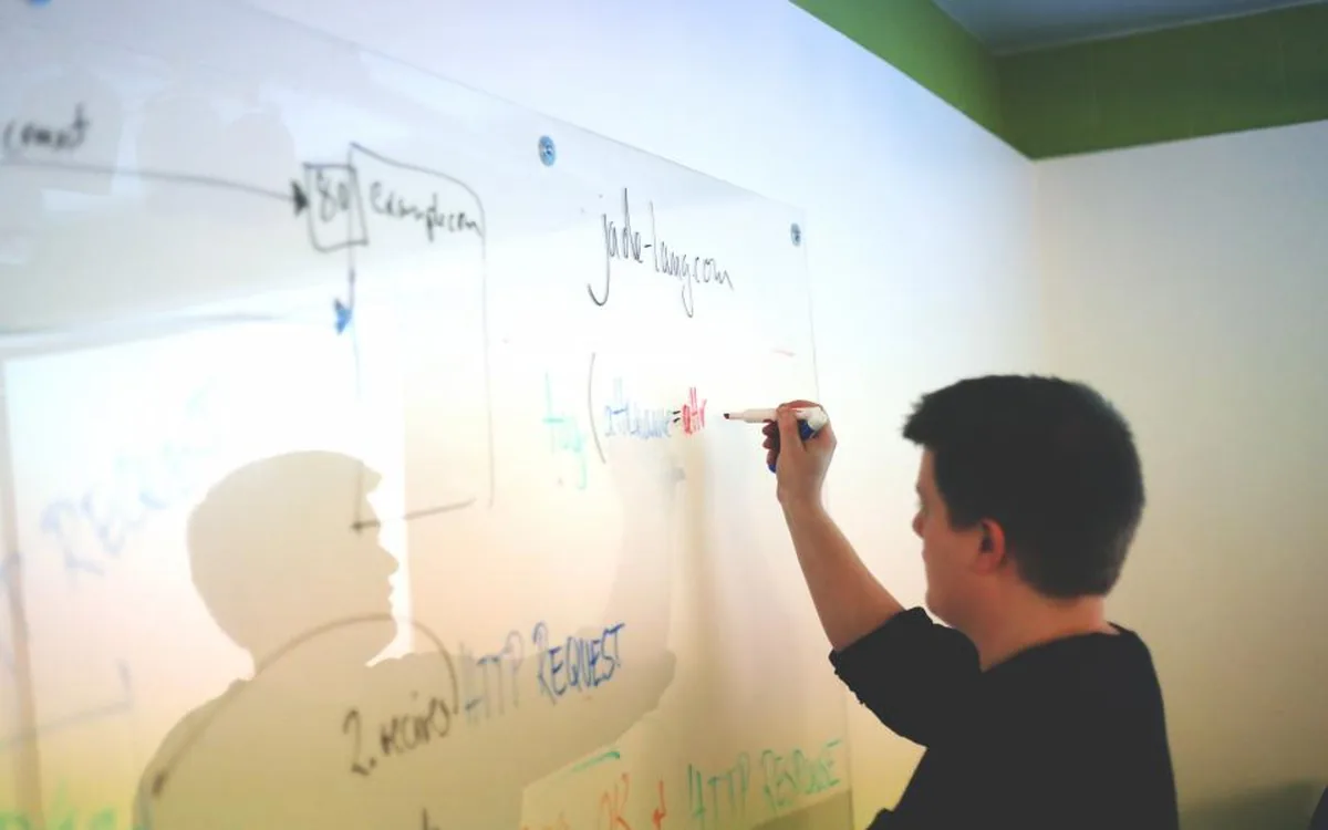 Whiteboard met een uitgewerkte planning